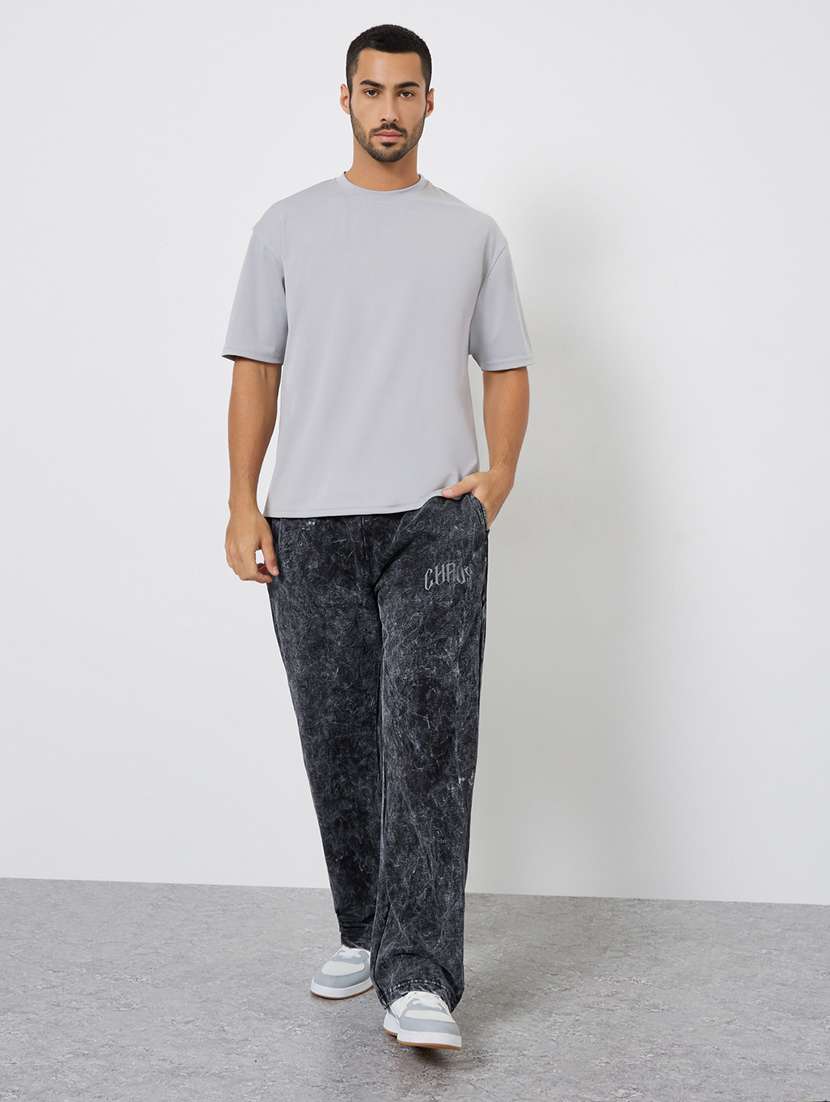 men printed mid rise relaxed fit track pant - 22287907 -  Standard Image - 2