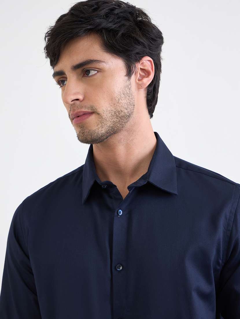 men solid long sleeve regualr fit casual shirt - 22287941 -  Standard Image - 2