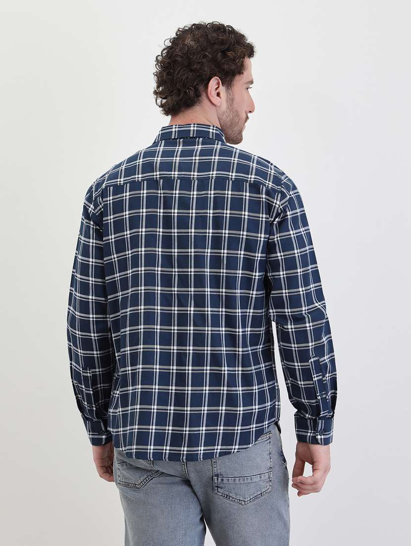men checkered long sleeve regualr fit casual shirt - 22287944 -  Standard Image - 2