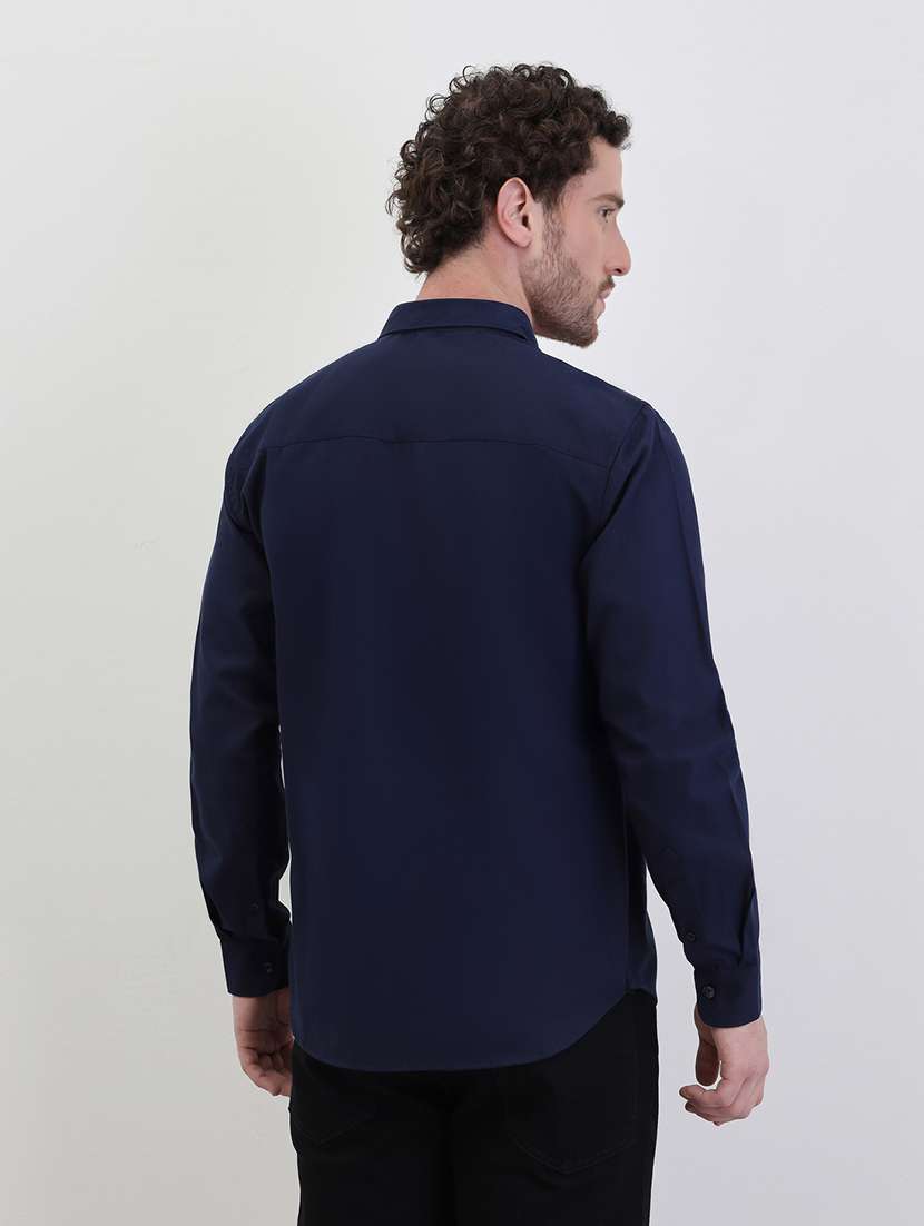 men solid long sleeve regualr fit casual shirt - 22287952 -  Standard Image - 2