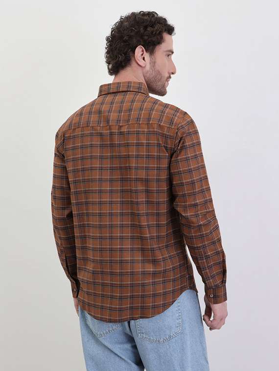 men checkered long sleeve regualr fit casual shirt - 22287953 -  Standard Image - 2