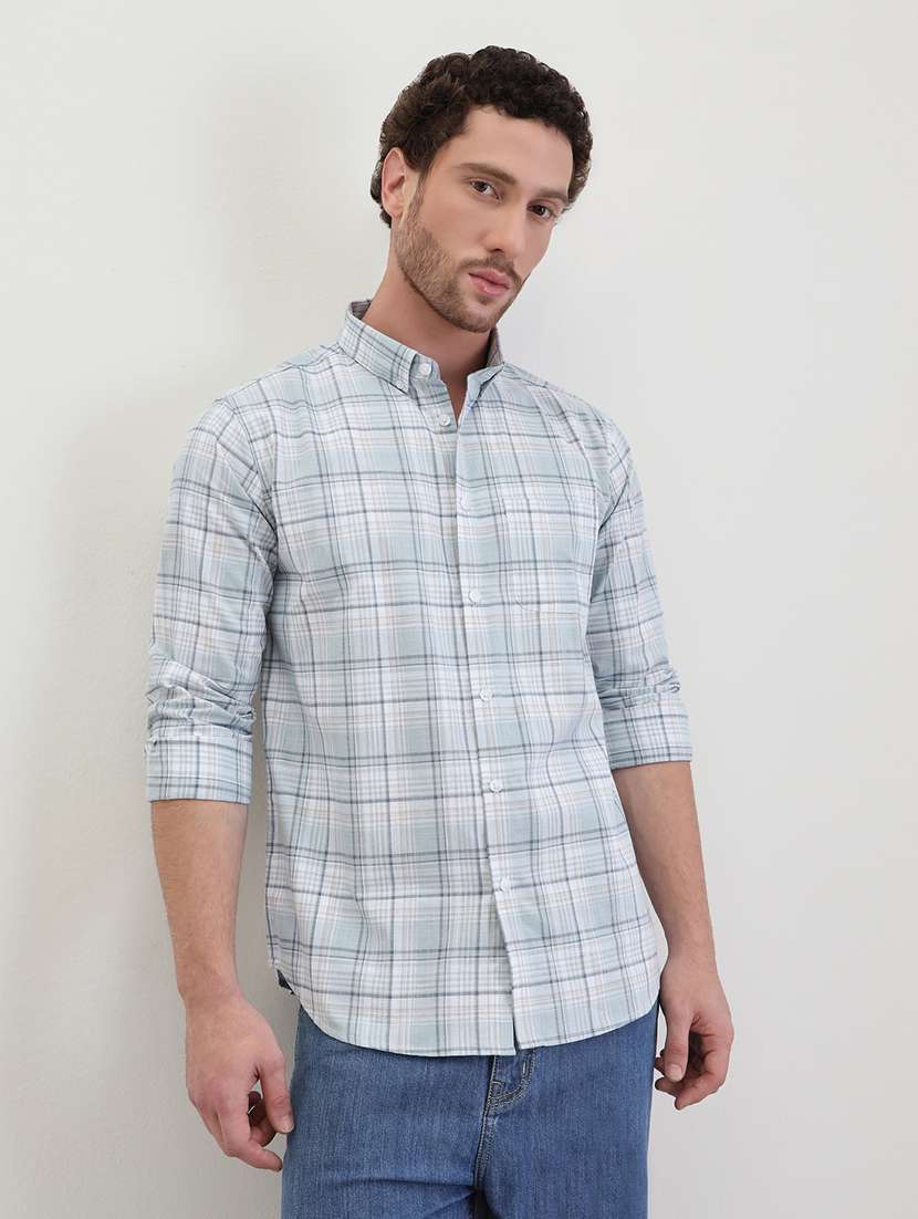 men checkered long sleeve regualr fit casual shirt - 22287955 -  Standard Image - 2