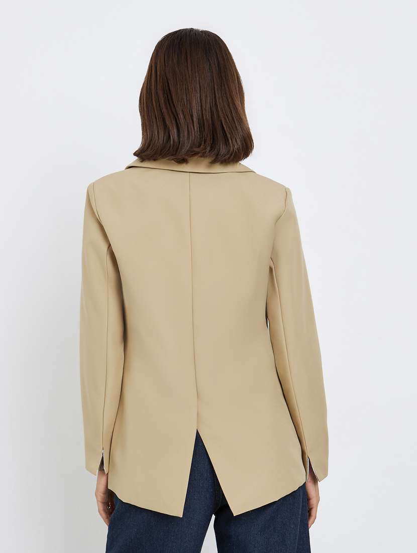 women solid long sleeve single breasted blazer - 22287973 -  Standard Image - 2