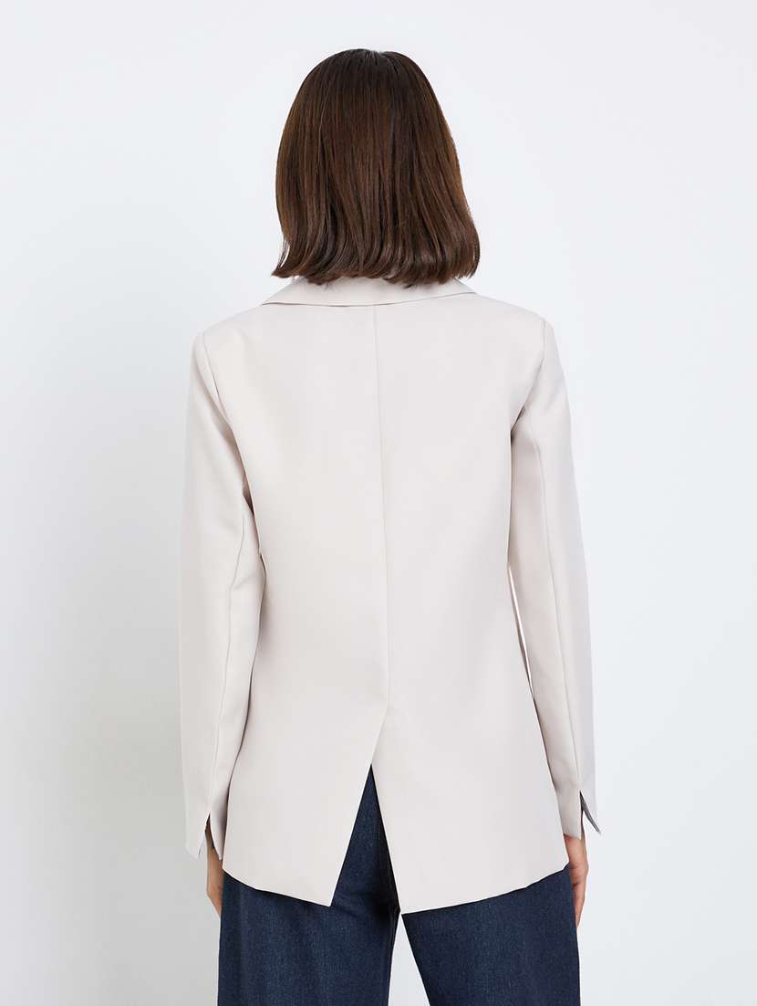 women solid long sleeve single breasted blazer - 22287974 -  Standard Image - 2