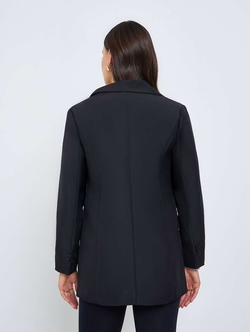 women solid long sleeve double breasted blazer - 22287978 -  Standard Image - 2