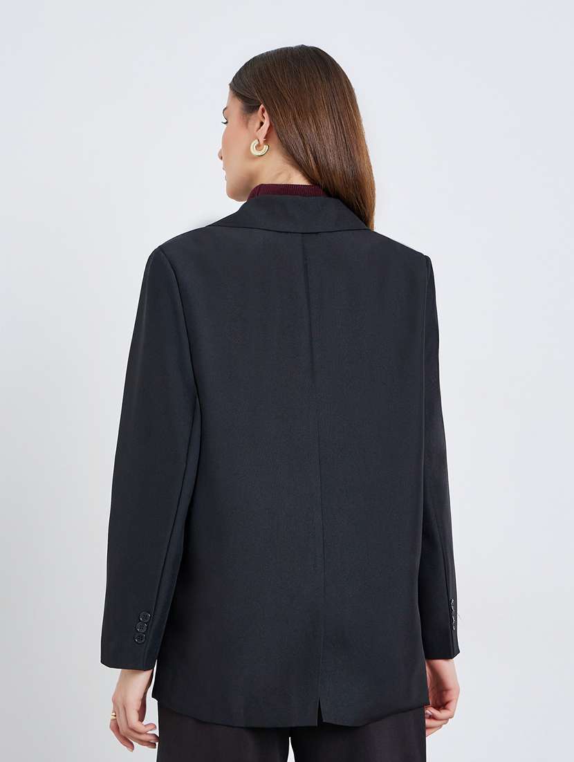 women solid long sleeve single breasted blazer - 22287982 -  Standard Image - 2