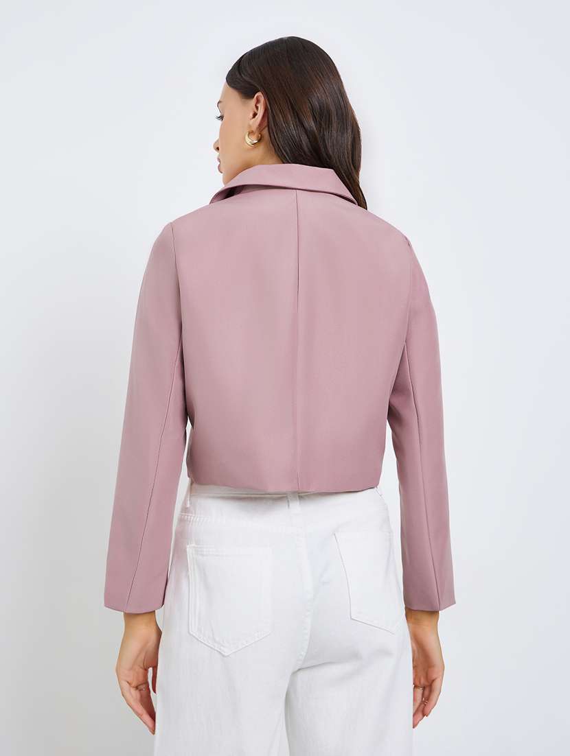 women solid long sleeve double breasted blazer - 22287985 -  Standard Image - 2