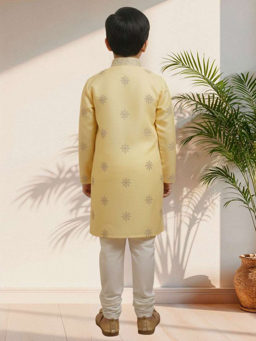 boys embroidered long sleeve kurta and pyjama set - 22287997 -  Standard Image - 2