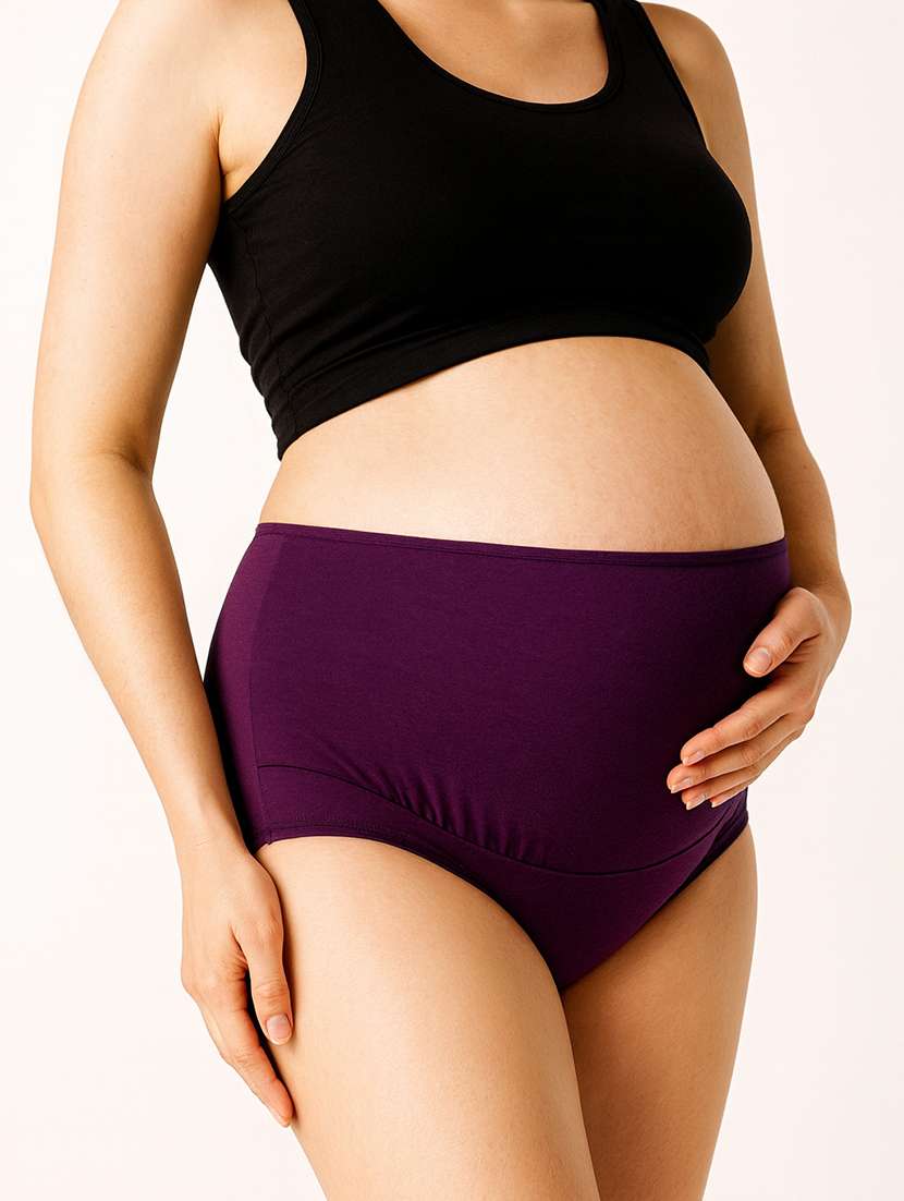 women solid high rise maternity panty - 22288007 -  Standard Image - 2