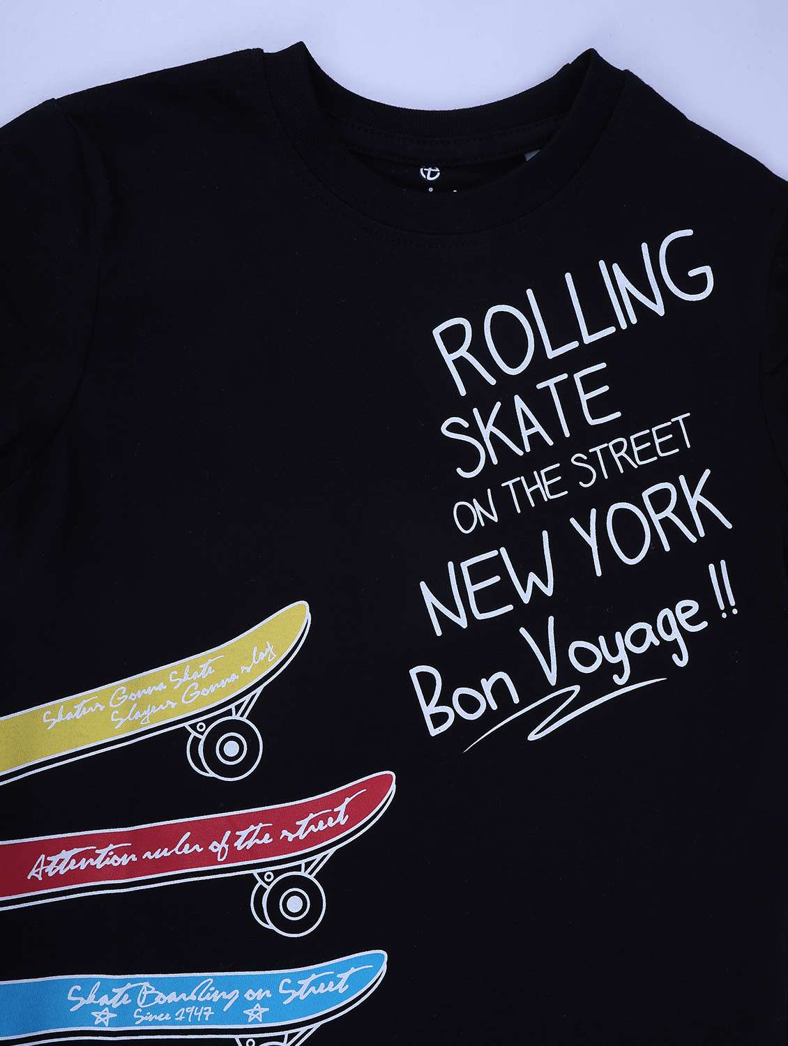 boys printed round neck t-shirt - 22288323 -  Standard Image - 2