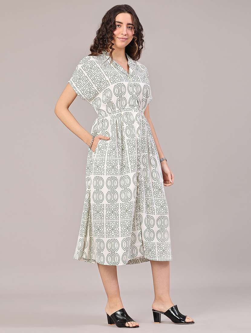 women printed short sleeve shirt dress - 22288408 -  Standard Image - 2