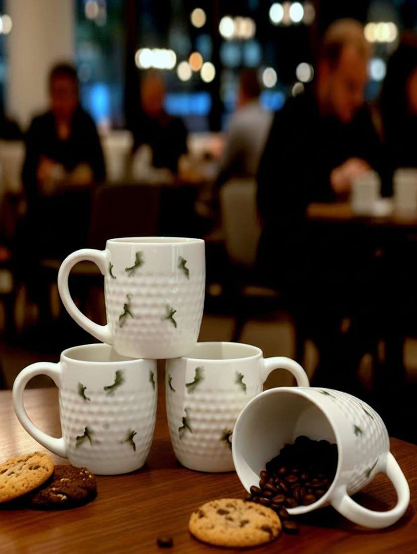 moody panda golf ball collection | mug set of 4 | coffee mug | milk mug | ceramic mugs | 300ml | designer mugs | large