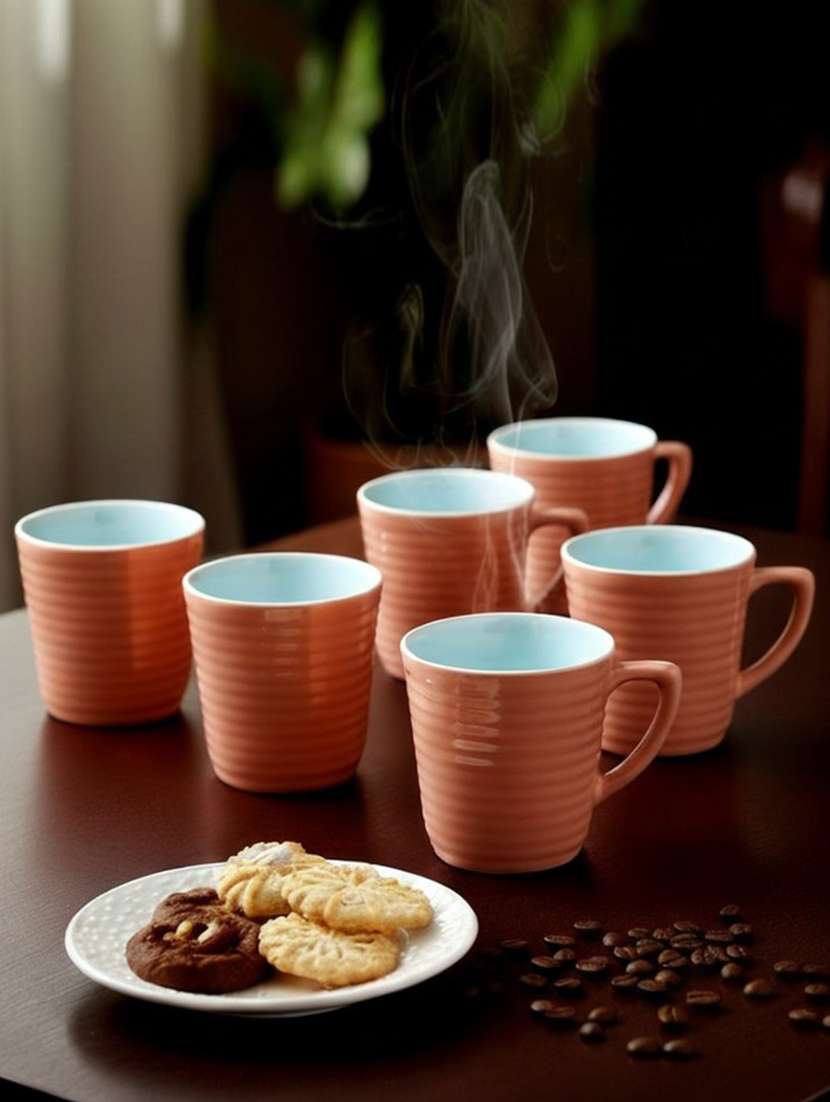 moody panda set of 6 designer cups | cup set | tea cups | ceramic | coffee cups - 22288643 -  Standard Image - 2