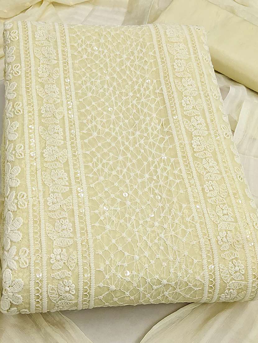 women solid with work embroidered unstitched suit set - 22288707 -  Standard Image - 2