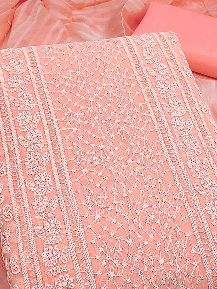 women solid with work embroidered unstitched suit set - 22288708 -  Standard Image - 2