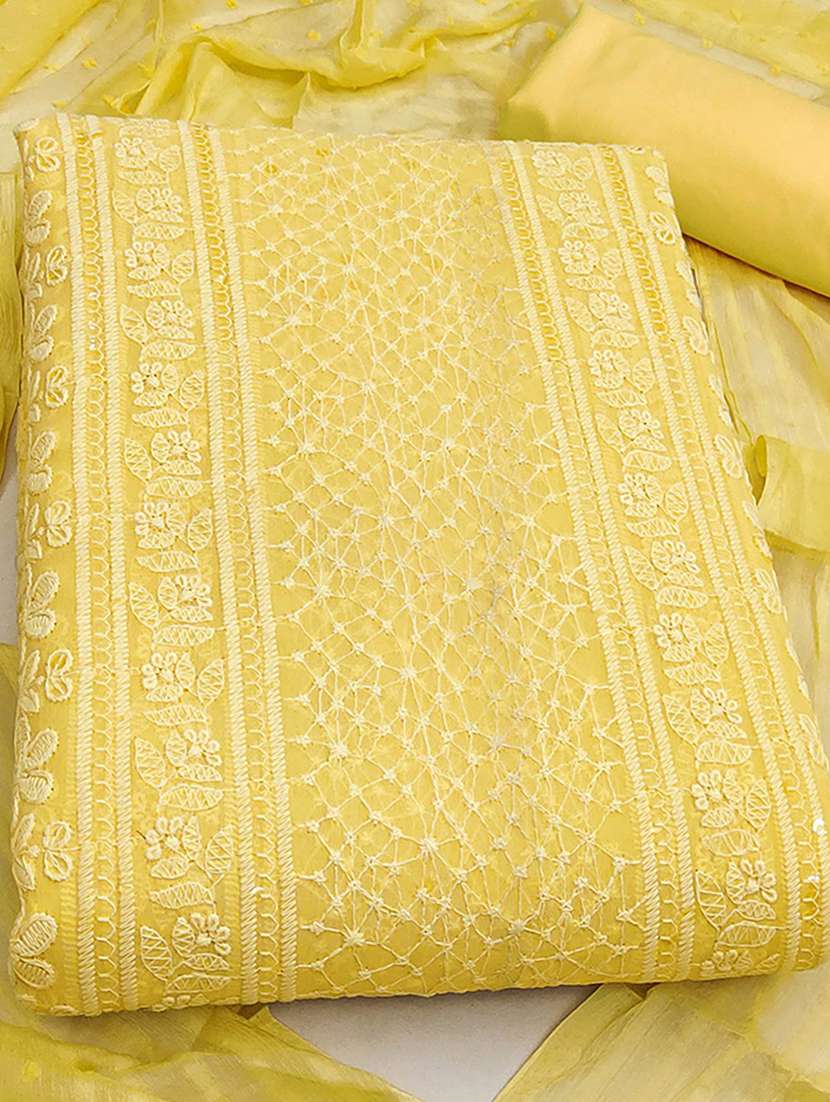 women solid with work embroidered unstitched suit set - 22288709 -  Standard Image - 2