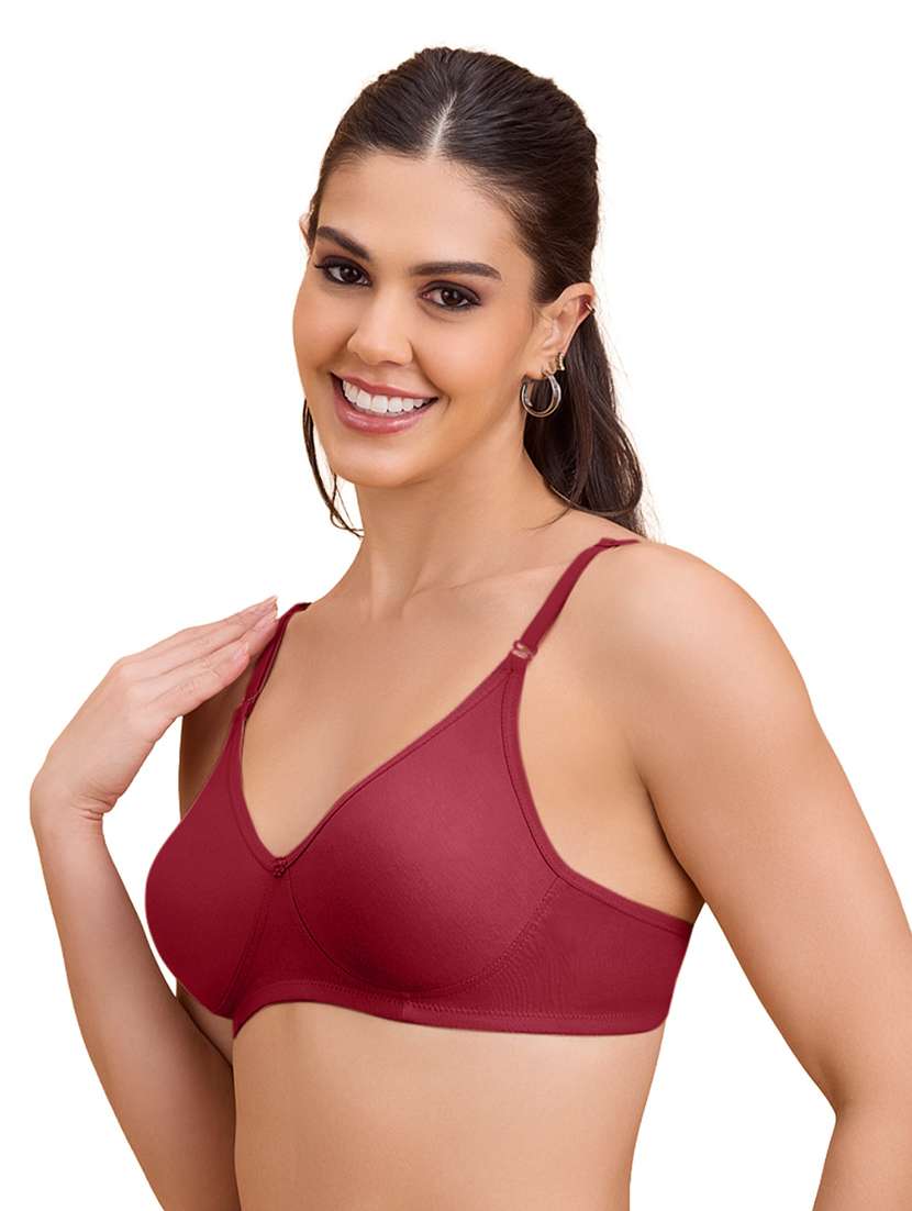 women solid lightly padded t-shirt bra - 22288737 -  Standard Image - 2