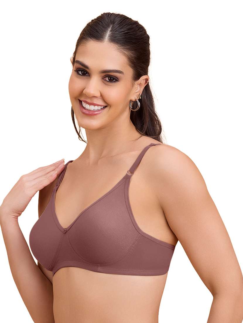 women solid lightly padded t-shirt bra - 22288738 -  Standard Image - 2