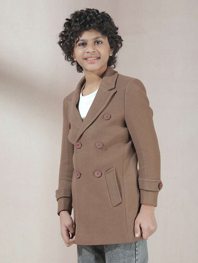 Boys Solid Long Sleeve Trench Coat - 22288749 -  Standard Image - 2