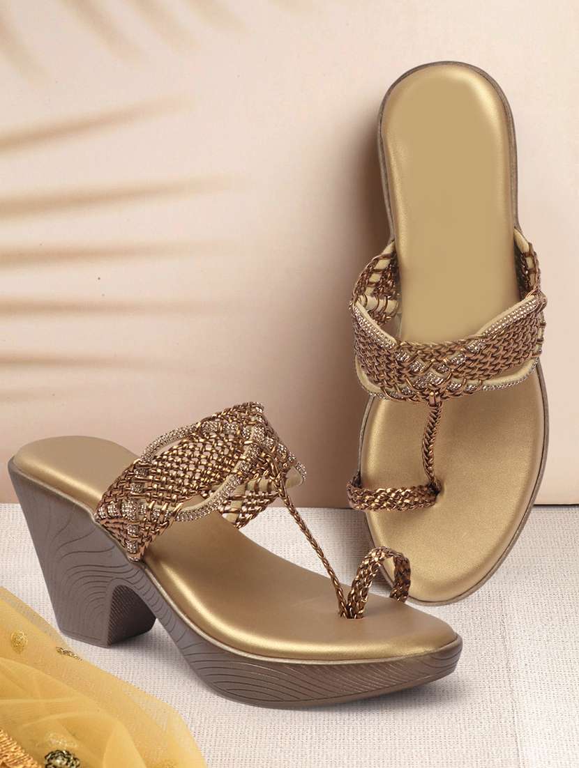 women embellished one toe sandal