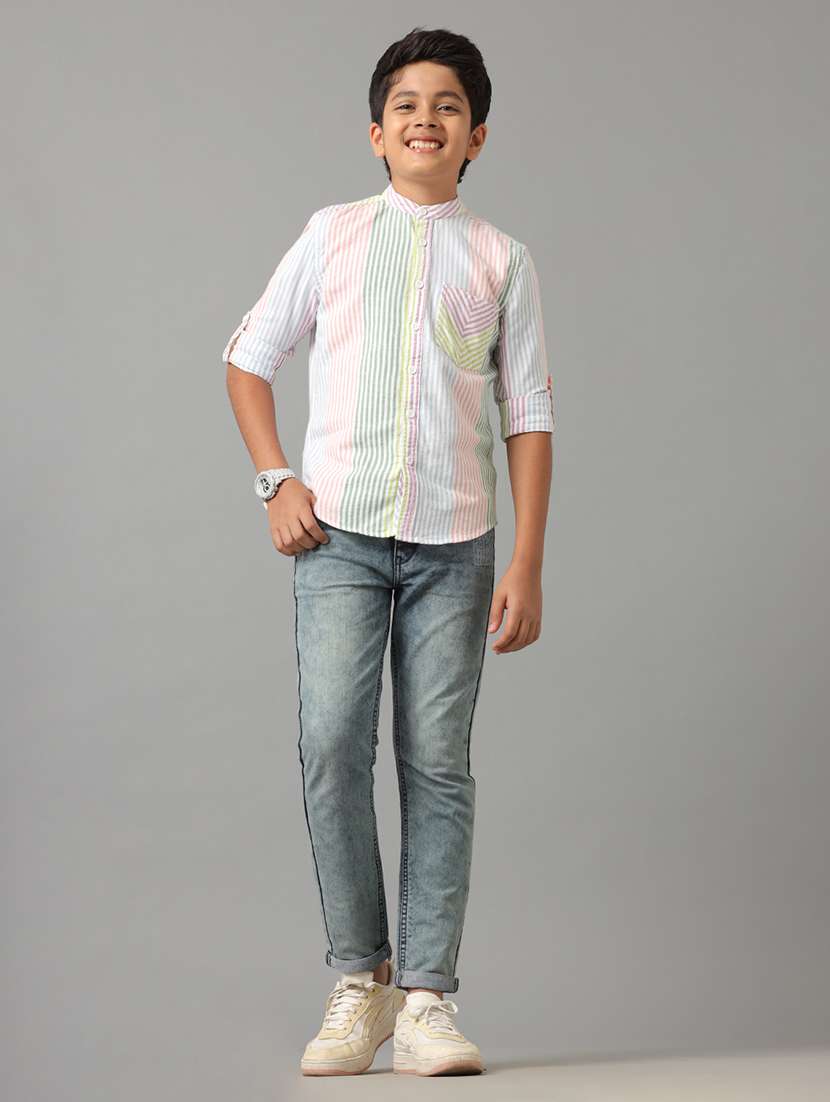 boys solid mid rise slim fit jeans - 22288912 -  Standard Image - 2