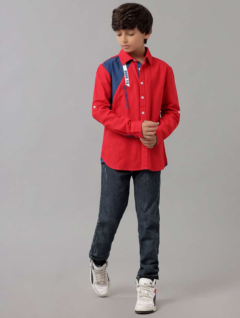 boys solid mid rise slim fit jeans - 22288918 -  Standard Image - 2