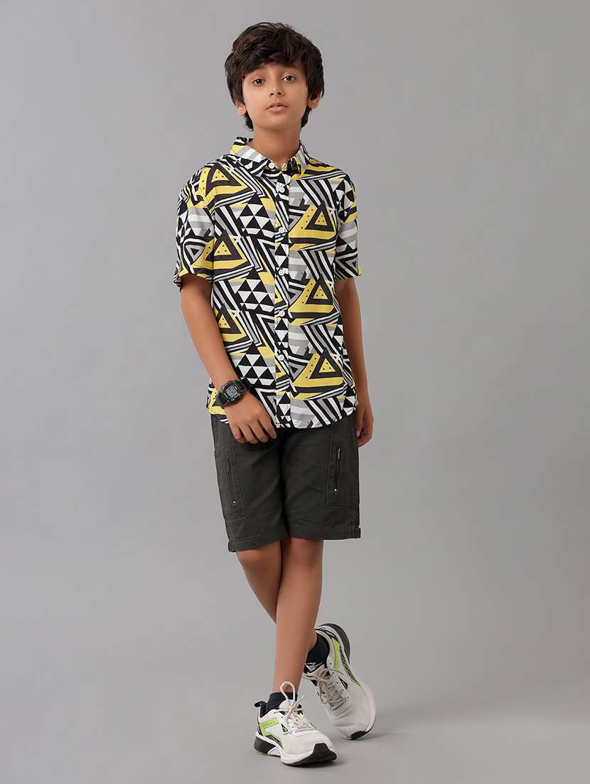 boys solid mid rise shorts - 22289130 -  Standard Image - 2