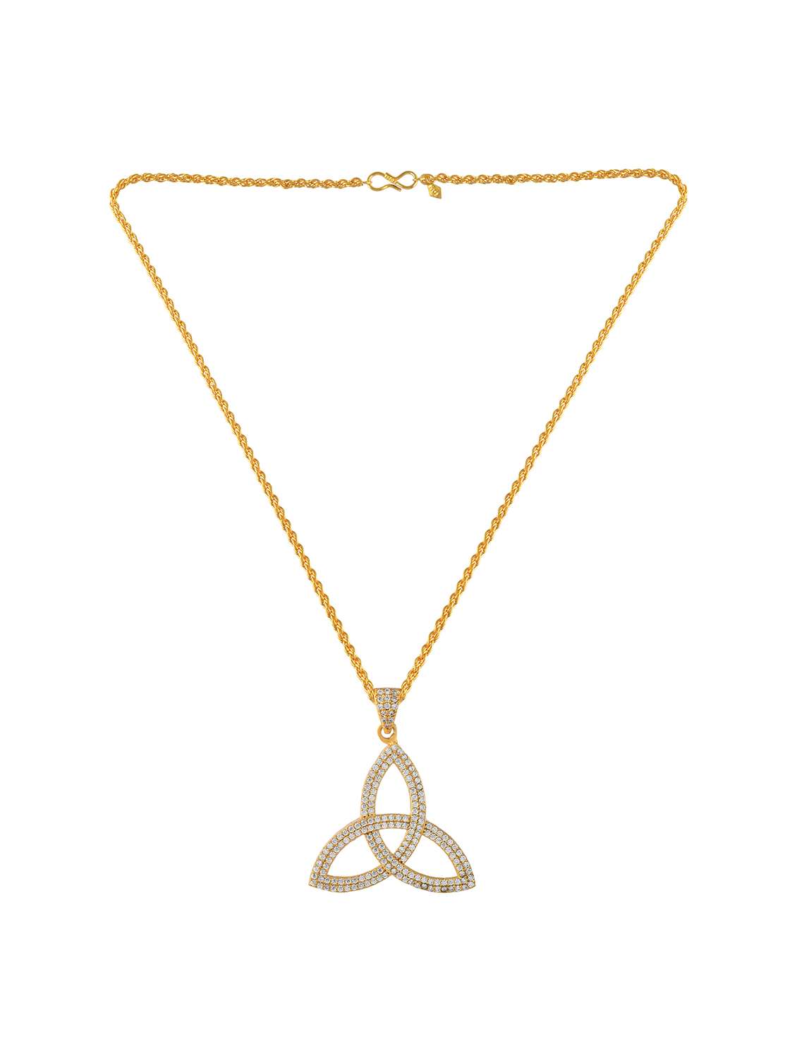 brass gold plated moissanite diamond pendant for women - 22289182 -  Standard Image - 2