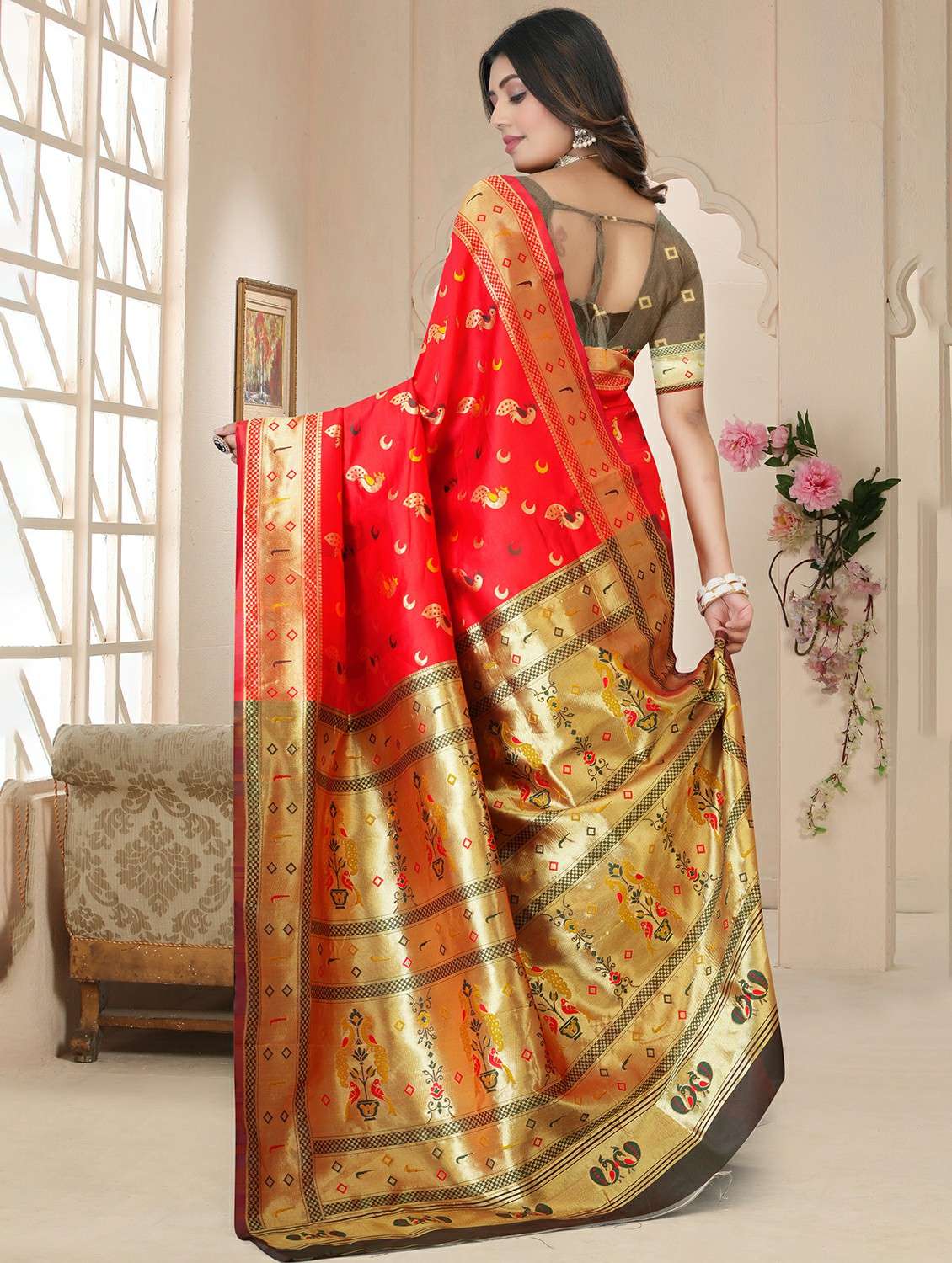 women self design banarasi saree with blouse - 22289191 -  Standard Image - 2