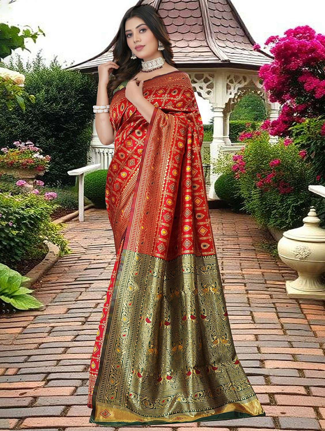 women self design banarasi saree with blouse - 22289193 -  Standard Image - 2