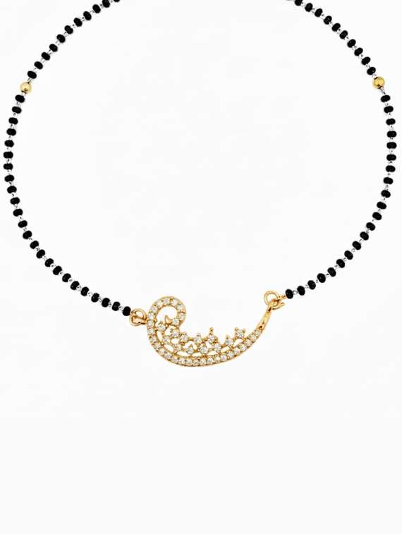 women black beads mangalsutra - 22289232 -  Standard Image - 2