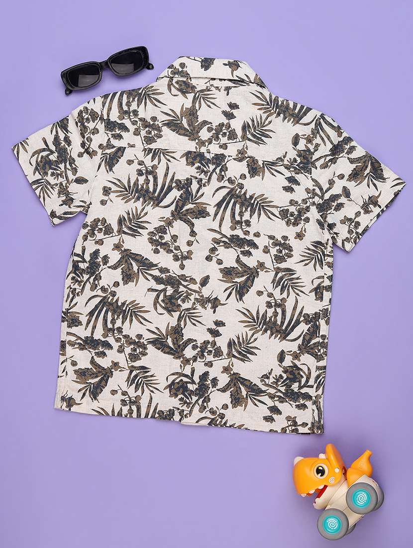 boys printed collared short sleeve shirt - 22289541 -  Standard Image - 2