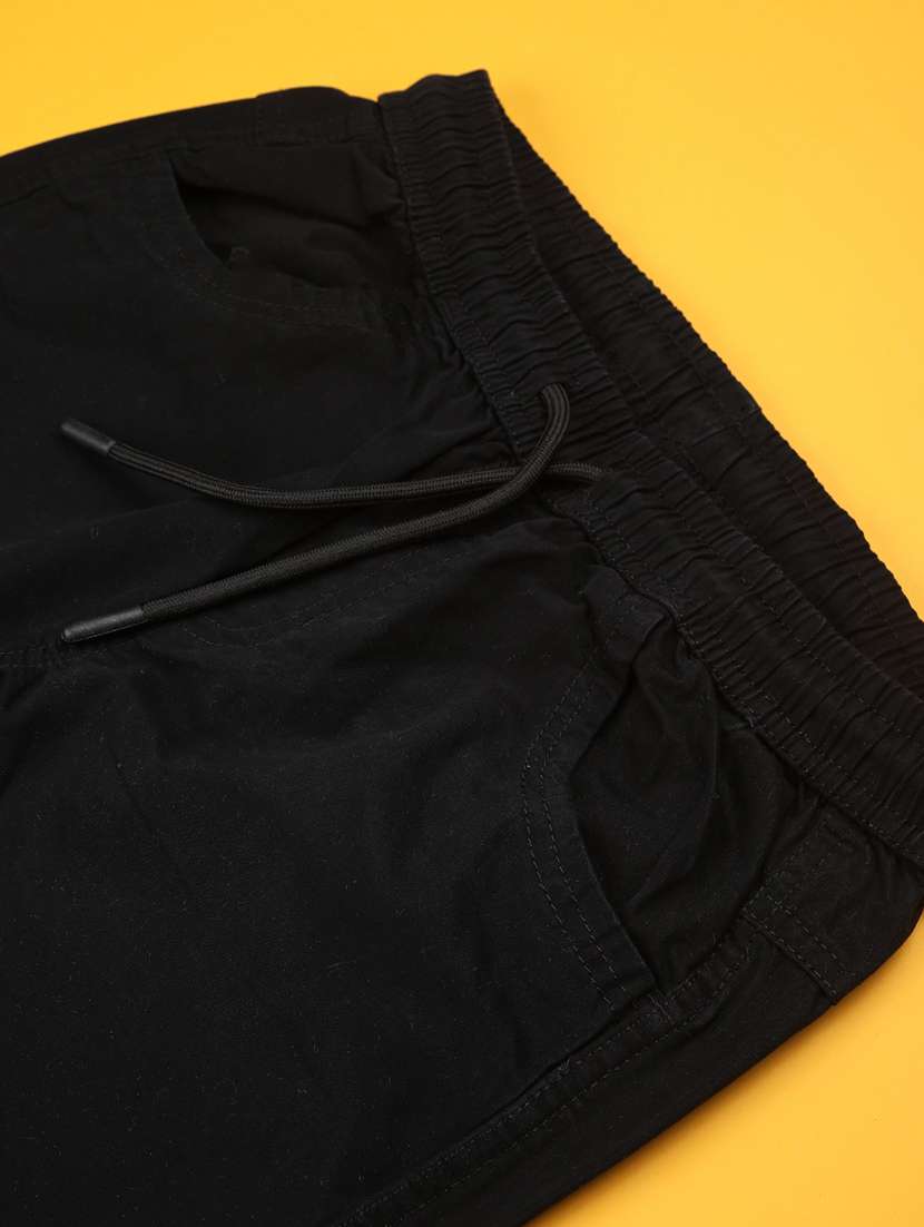 black poly cotton plain jogger - 22289870 -  Standard Image - 2