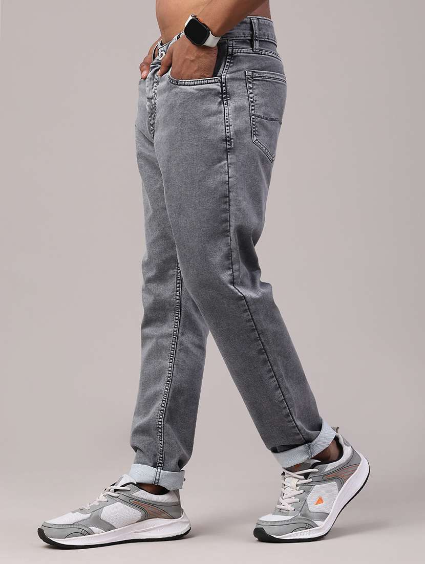 men plain mid rise full length jeans - 22289888 -  Standard Image - 2