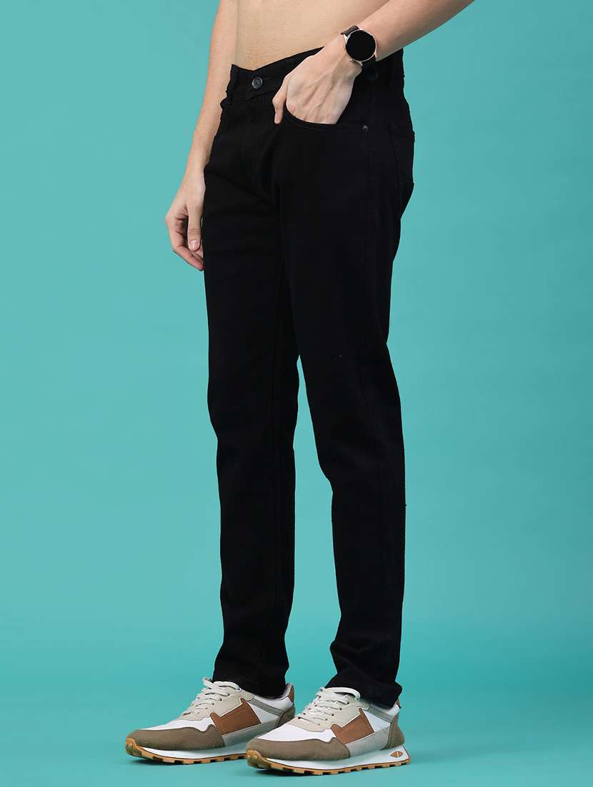 men plain mid rise full length jeans - 22289890 -  Standard Image - 2