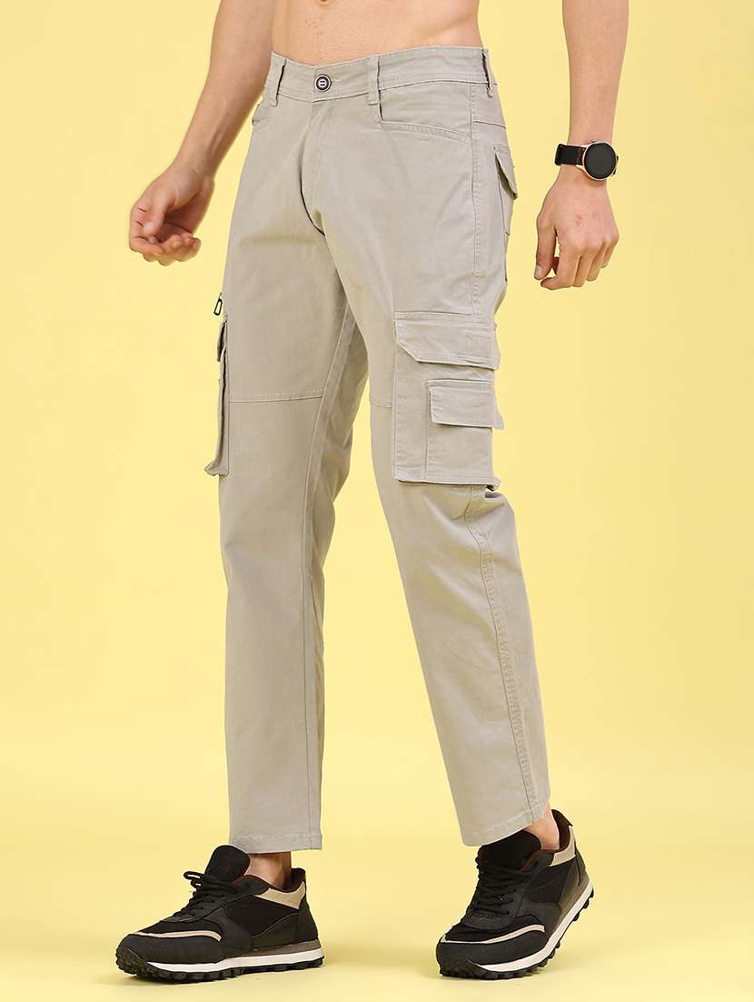 men solid mid rise regular fit cargo  - 22289969 -  Standard Image - 2
