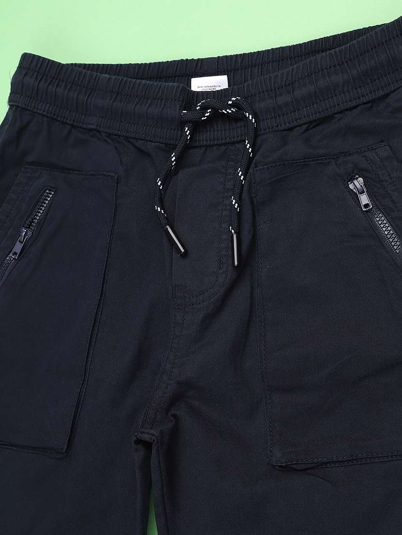boys solid mid rise regular fit chinos - 22290022 -  Standard Image - 2