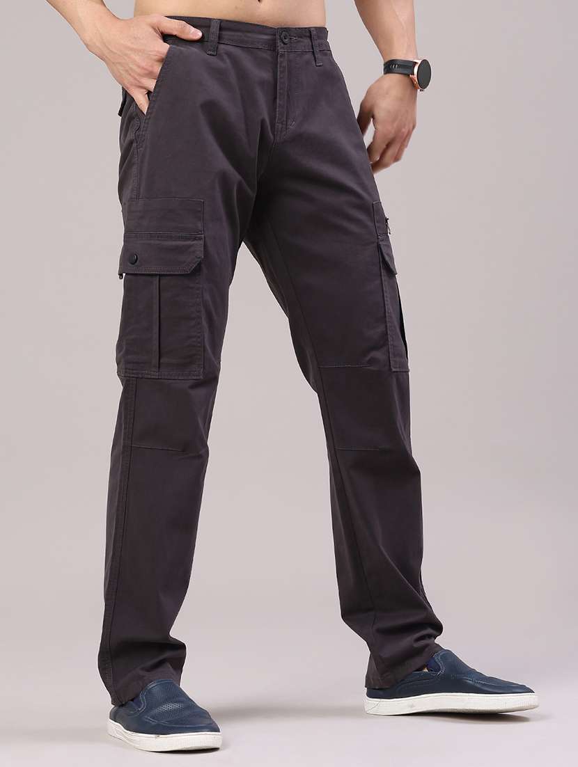 men solid mid rise regular fit cargo  - 22290162 -  Standard Image - 2