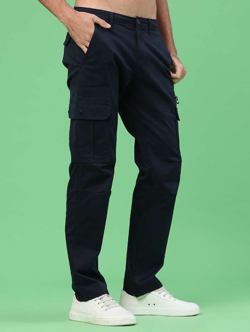 men solid mid rise regular fit cargo  - 22290164 -  Standard Image - 2