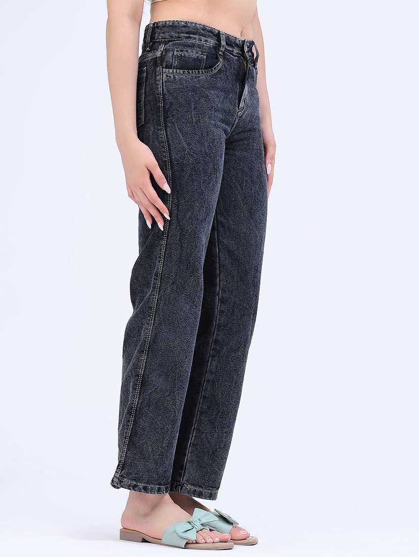 women washed mid rise bootcut jeans - 22290358 -  Standard Image - 2