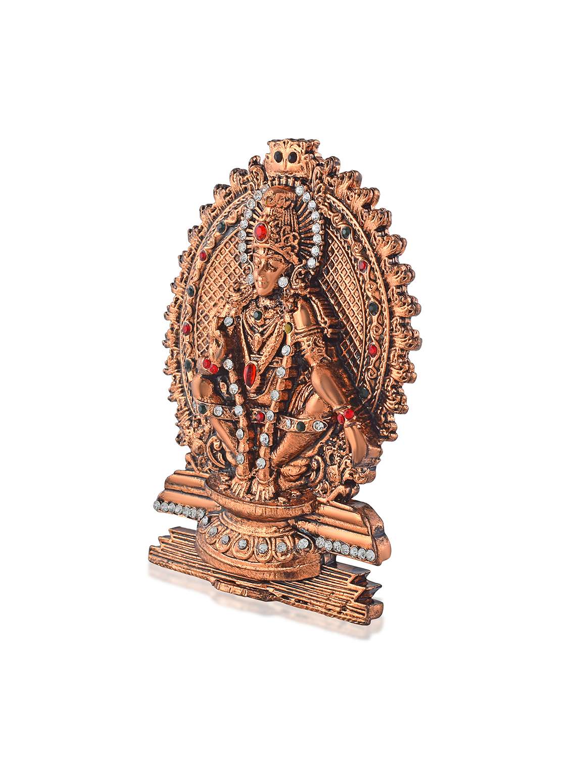 copper cz ayappa idol stand figurine show piece - 22290381 -  Standard Image - 2