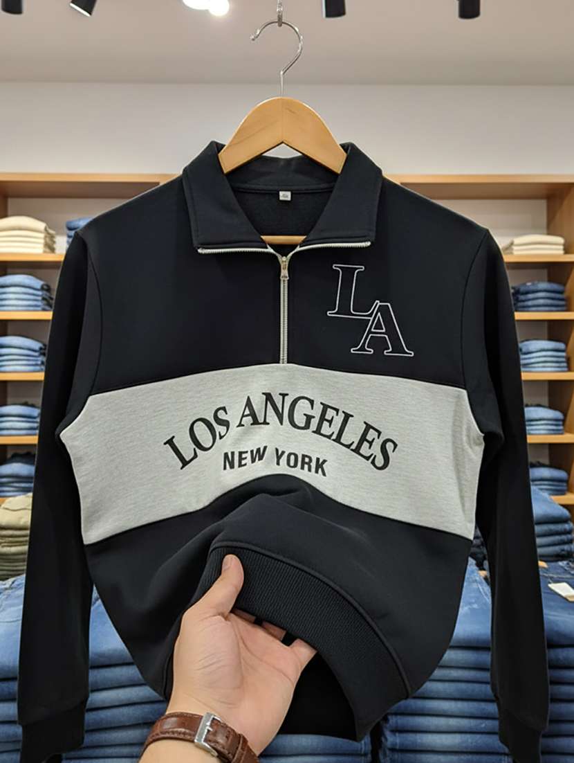 men typographic long sleeve regular fit sweatshirt - 22290428 -  Standard Image - 2