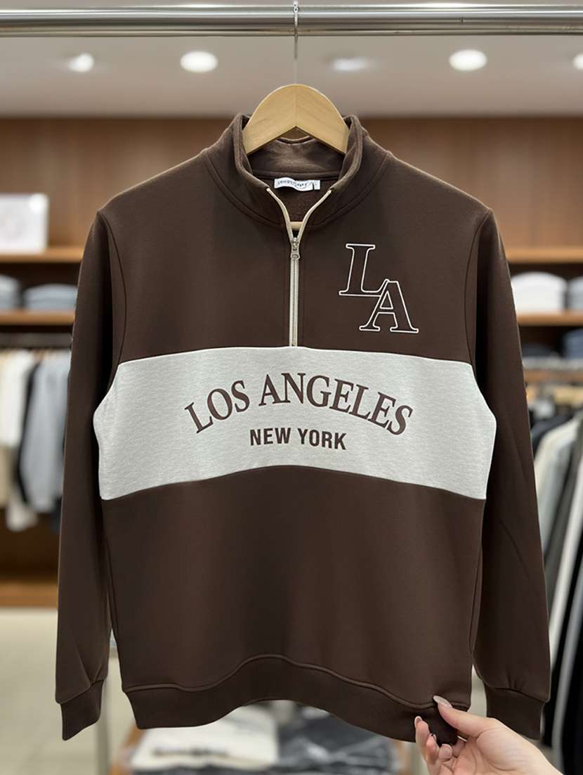 men typographic long sleeve regular fit sweatshirt - 22290429 -  Standard Image - 2