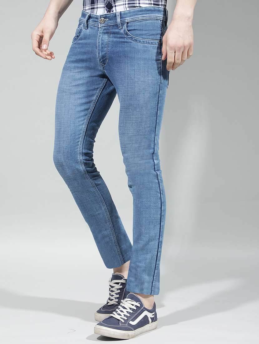 men washed mid rise full length slim fit jeans - 22290451 -  Standard Image - 2