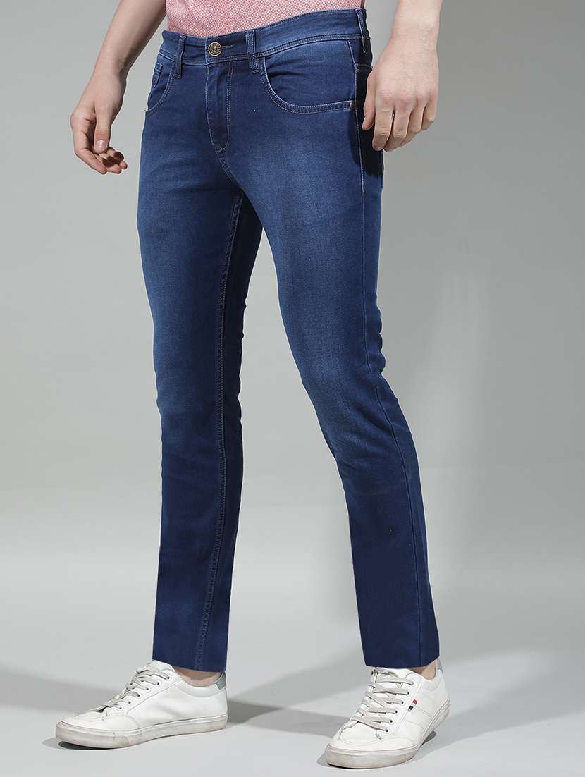 men washed mid rise full length slim fit jeans - 22290453 -  Standard Image - 2