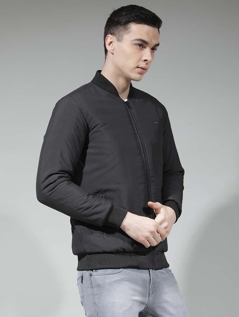 men solid long sleeve insulator bomber jacket - 22290464 -  Standard Image - 2