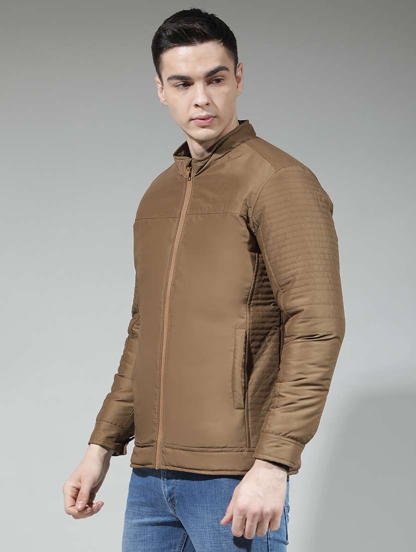 men solid long sleeve insulator bomber jacket - 22290471 -  Standard Image - 2