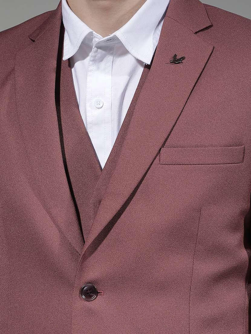 men solid lapel collar 3-piece suit set - 22290483 -  Standard Image - 7
