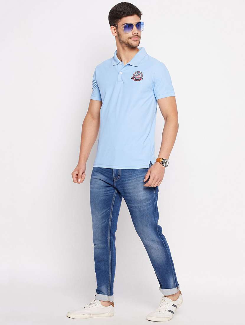 men solid short sleeve polo t-shirt - 22290593 -  Standard Image - 2
