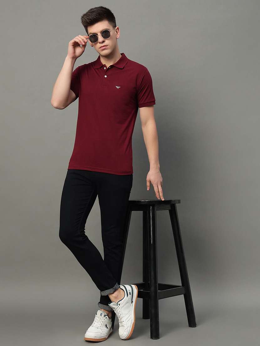 men solid short sleeve polo t-shirt - 22290597 -  Standard Image - 2